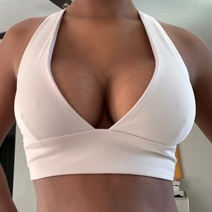 Cream Criss Cross Crop Top